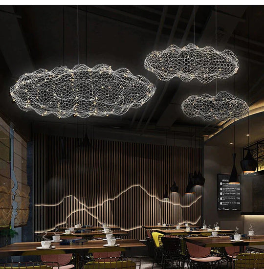 Creative Cloud Pendant Light Led Lamp Starry Personality Hotel Restaurant Bar Designer Firefly M