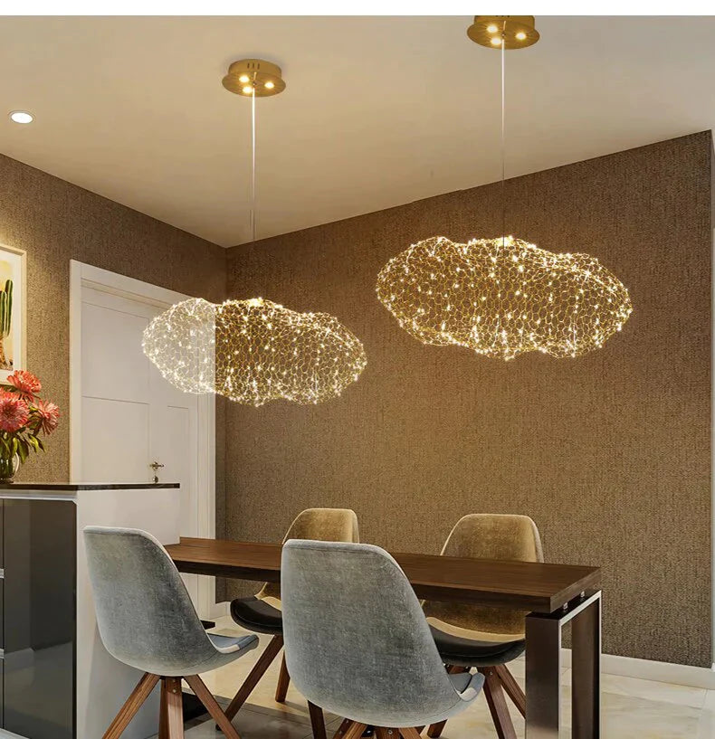 Creative Cloud Pendant Light Led Lamp Starry Personality Hotel Restaurant Bar Designer Firefly M