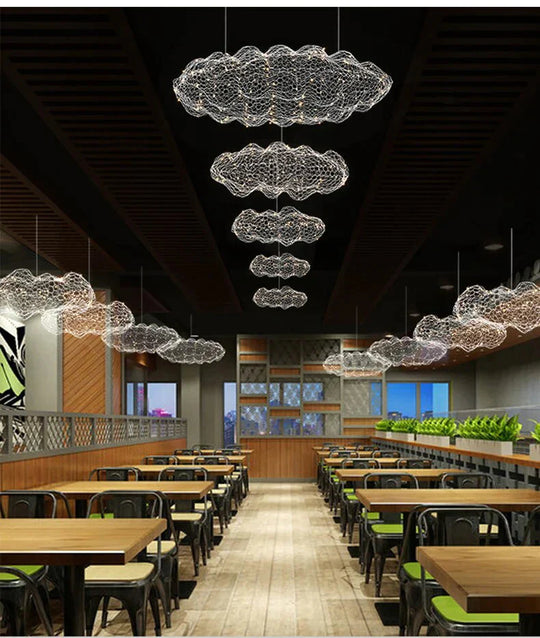 Creative Cloud Pendant Light Led Lamp Starry Personality Hotel Restaurant Bar Designer Firefly M