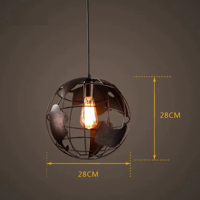 Nordic Led Globe Pendant Lamp Iron Black / White Cafe Living Room Bar Office Ceiling Children