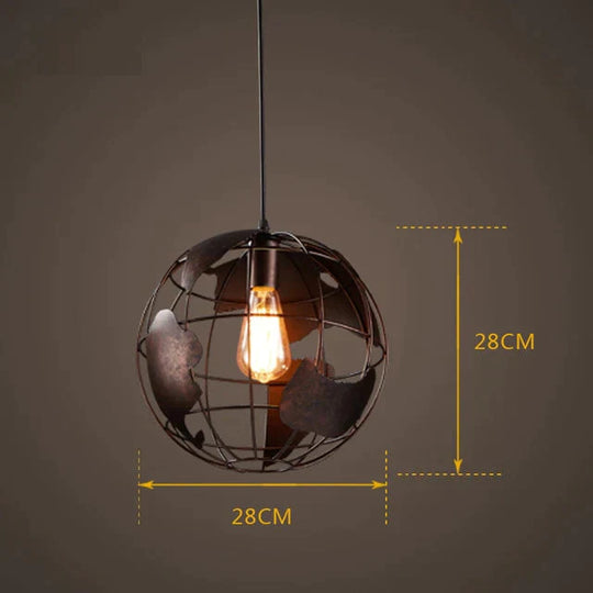 Nordic Led Globe Pendant Lamp Iron Black / White Cafe Living Room Bar Office Ceiling Children