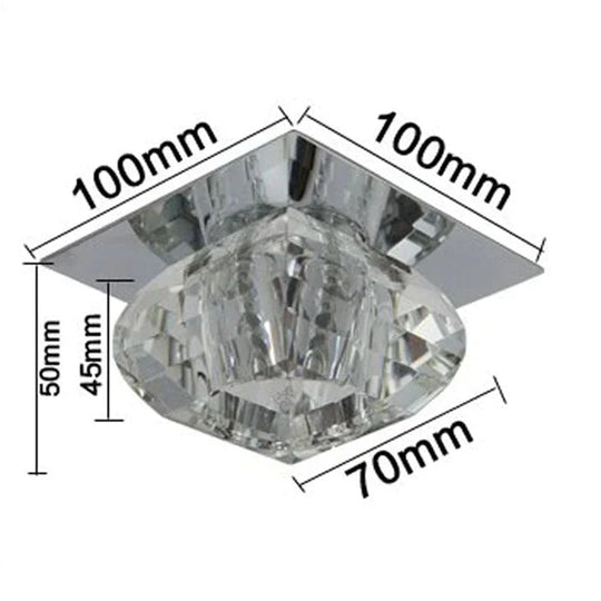 Crystal Flush Mount Ceiling Light Modern Fixtures For Hallway Dining Room Bedroom Kitchen