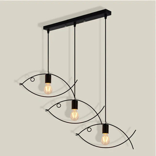 Nordic Minimalist Retro Clothing Store Creative Personality Small Fish Chandelier Bar Restaurant