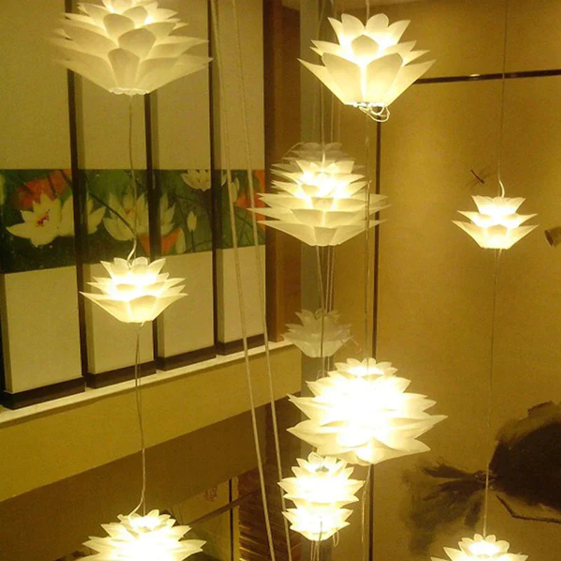 Diy Pp Lotus Chandelier Living Room Bedroom Study Restaurant Cafe Bar Club Personalized Decorative