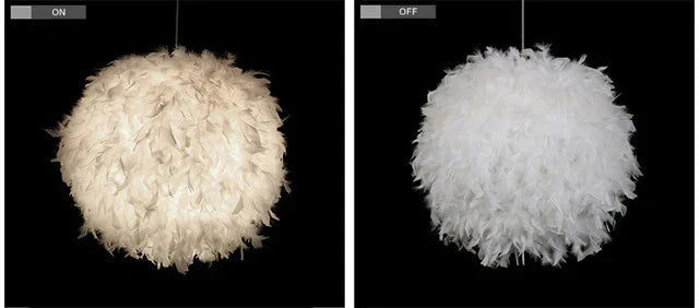 Best Valentine’s Day Gift For Lover Heart Shape Feather Lampada Led Pendant Lamp With Led Bulb 3