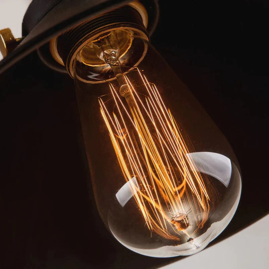 Black Vintage Industrial Pendant Light Nordic Retro Lights Iron Lampshade Loft Edison Lamp Metal