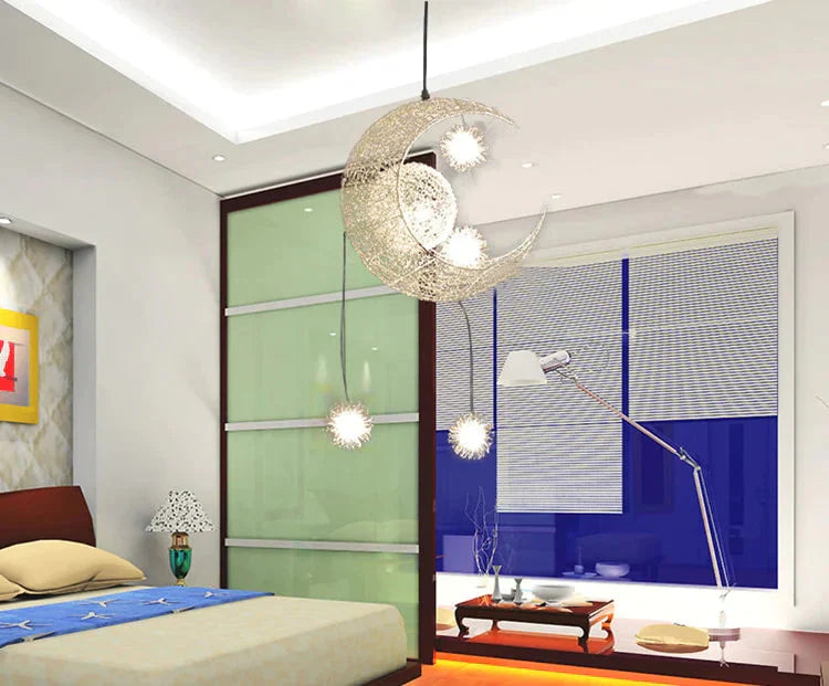 Creative Personality Restaurant Bar Balcony Bedroom Simple Children’s Room Warm Aluminum Wire