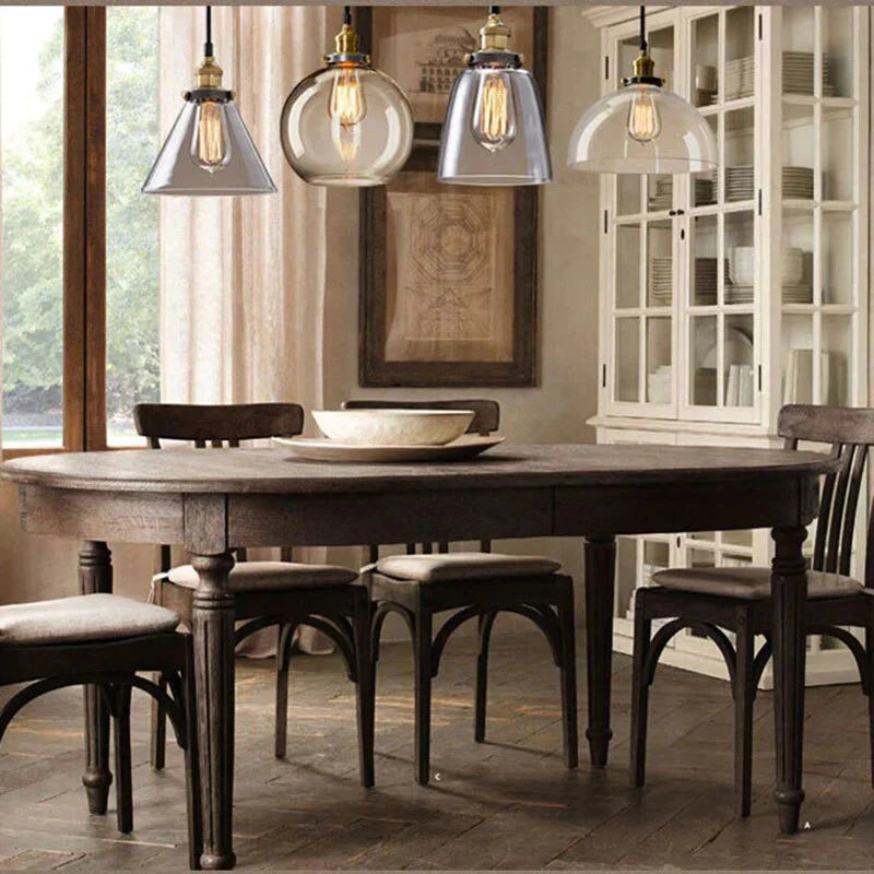 Simple American Glass Chandelier Affordable Retro Industrial Wind Cafe Bar Single Head Restaurant