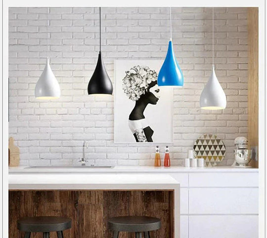 Nordic Minimalist Creative Personality Art Color Single Head Chandelier Postmodern Aluminum