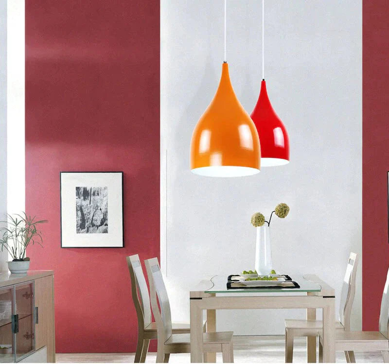 Nordic Minimalist Creative Personality Art Color Single Head Chandelier Postmodern Aluminum