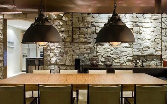 Vintage Loft Pendant Lights Single Head Pot Droplight Metal Industrial Hanging Lamp Dining Room