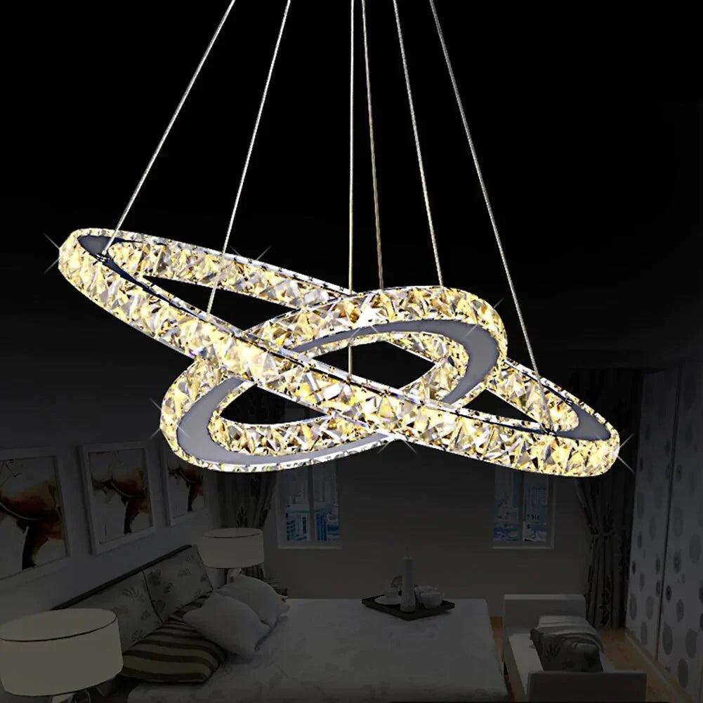 30/40/50 Cm Led Pendant Lights Modern Crystal Lamp For Living Room Restaurant Hanging