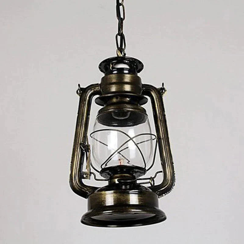 Retro Vintage Lantern Kerosene Pendant Lamp E27 Lights Loft Restaurant Master Bedroom Dining/Living