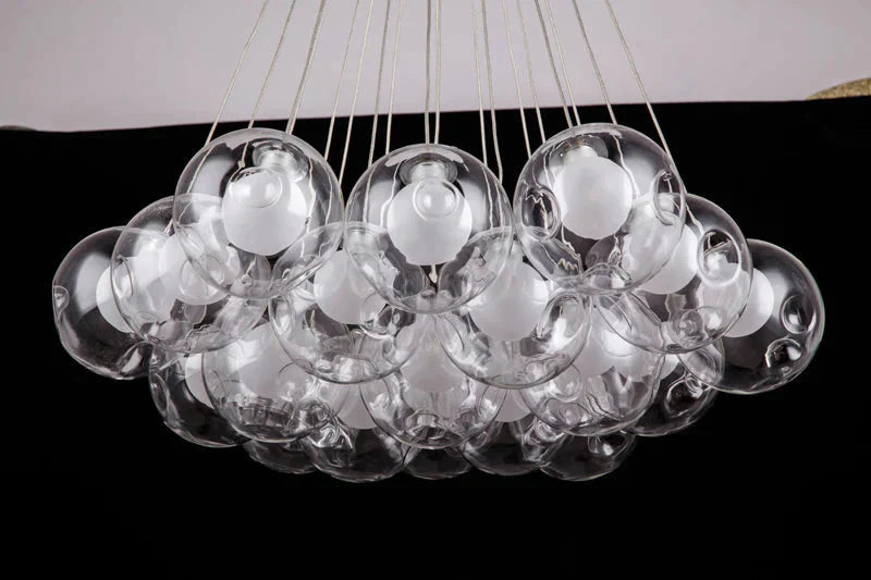 Nordic Modern Led Double - Deck Glass Ball Pendant Lights G4 Bulb Hall