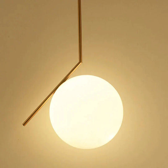 1 Pc Nordic Style Pendant Lights Milky White Glassshade Modern Minimalist Led Lamps For Dining Room