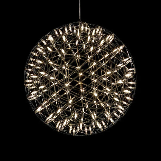 Modern Brief Loft Spark Ball Led Pendant Light Fixture Firework Stainless Steel Lamps Home Deco