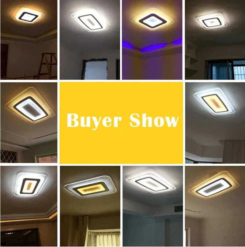 Modern Led Ceiling Lights For Indoor Lighting Plafon Square Lamp Fixture Living Room Bedroom