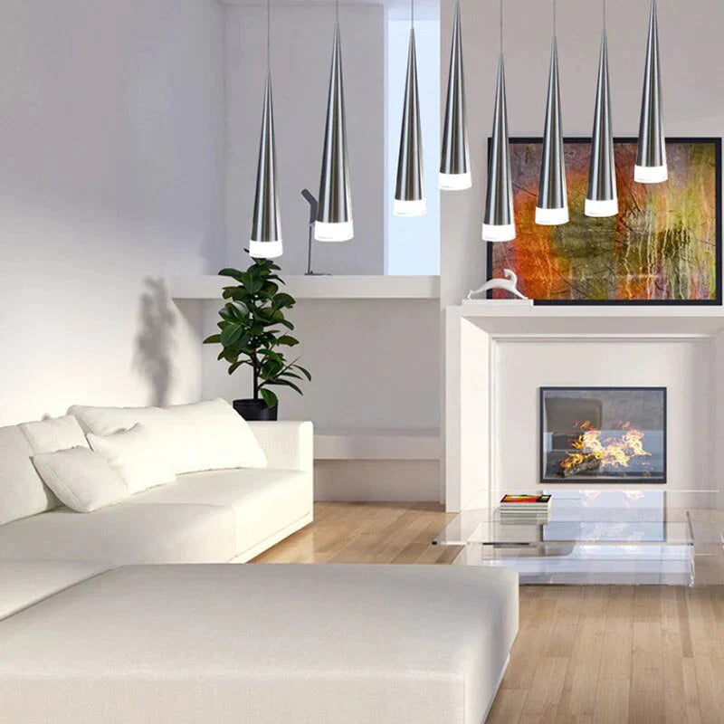 Simple Led Pendant Lights 5W Modern Conical Lamps Aluminum Hand Lighting Dining - Room Bar