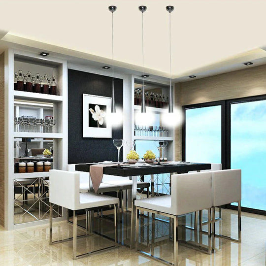 Simple Led Pendant Lights 5W Modern Conical Lamps Aluminum Hand Lighting Dining - Room Bar