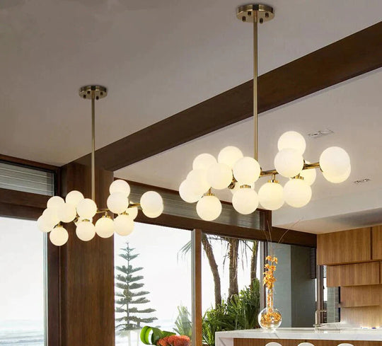 Gold/Black Magic Bean Led Pendant Lights For Dinning Vintage Loft Hanging