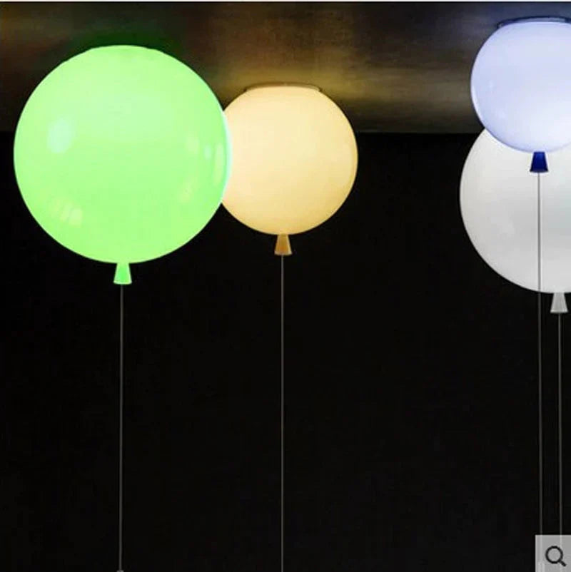 Dia 25Cm 6 Colors Balloon Acrylic Pendant Light Fixture Home Deco Bedroom Children Room E27 Energy