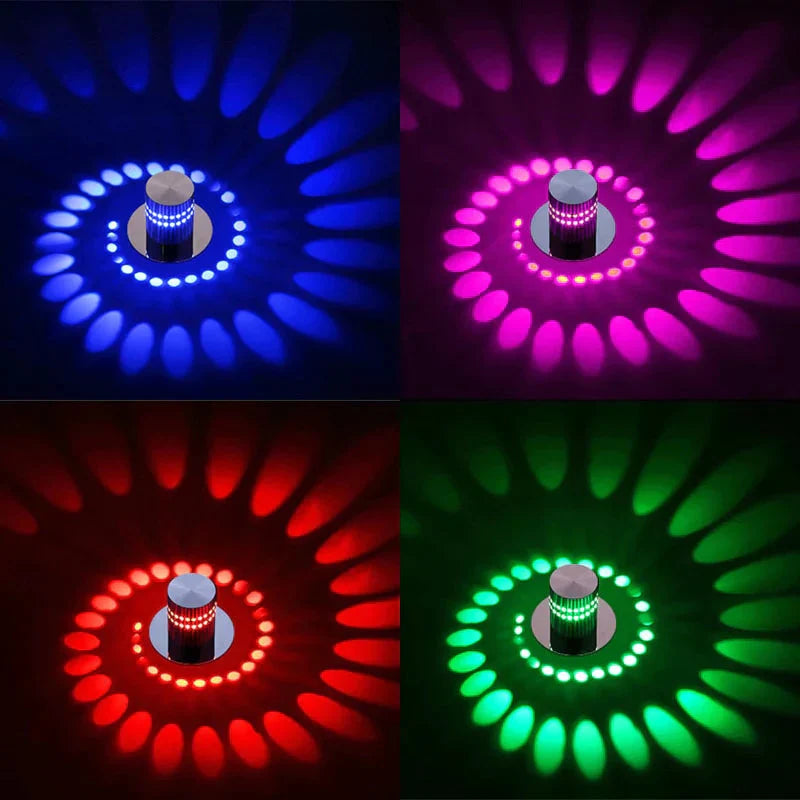 Modern Led Ceiling Light 3W Rgb Wall Sconce Front Balcony Lamp Porch