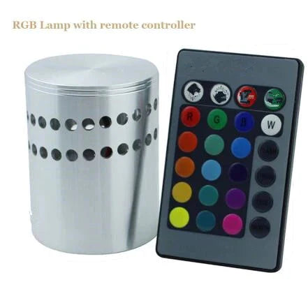 Modern Led Ceiling Light 3W Rgb Wall Sconce Front Balcony Lamp Porch With 24Key