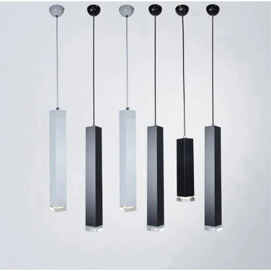 Pendant Lights Modern Kitchen Lamp Dining Room Bar Counter Shop Pipe Light Square Tube Spot
