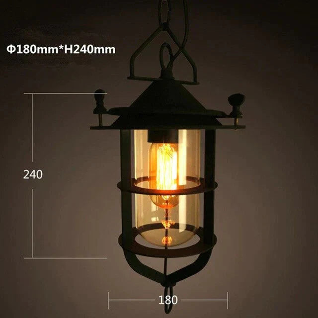 Vintage Loft Pendant Lights Single Head Pot Droplight Metal Industrial Hanging Lamp Dining Room