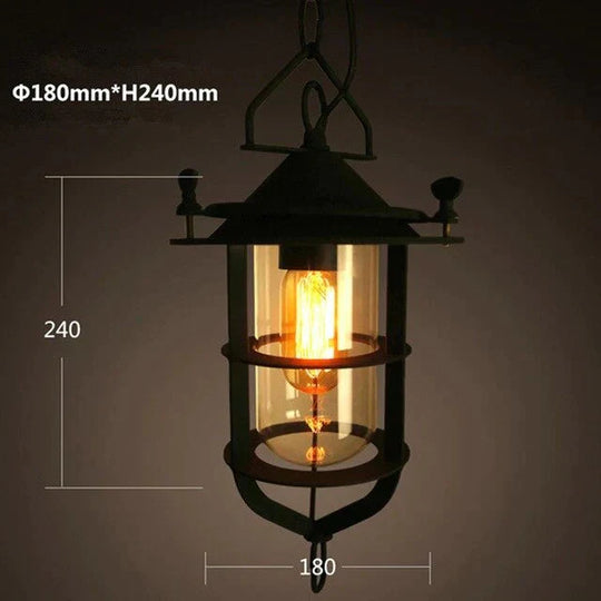 Vintage Loft Pendant Lights Single Head Pot Droplight Metal Industrial Hanging Lamp Dining Room