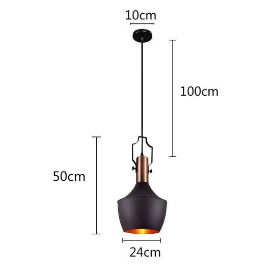 Retro Industrial Chandelier Light Black Metal Shade Housing Kitchen Restaurant Bar Cafe Led Pendant