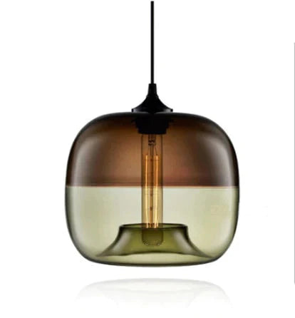 Modern Nordic Art Deco Colorful Hanging Glass Pendant Lamp Lights Fixtures E27 Led For Kitchen