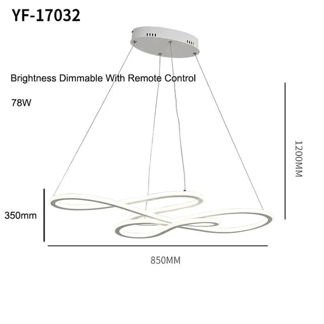 Double Glow Modern Led Pendant Light For Kitchen Dining Living Room Suspension Luminaire Hanging
