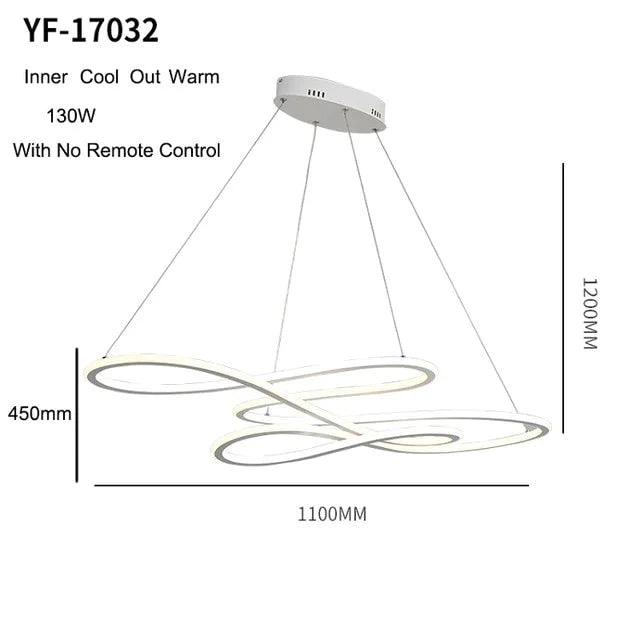 Double Glow Modern Led Pendant Light For Kitchen Dining Living Room Suspension Luminaire Hanging
