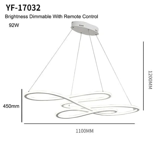 Double Glow Modern Led Pendant Light For Kitchen Dining Living Room Suspension Luminaire Hanging