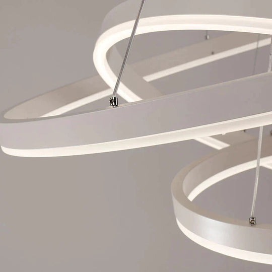 Circel Rings Modern Led Pendant Lights For Dining Living Room Acrylic Cerchio Anello Lampadario