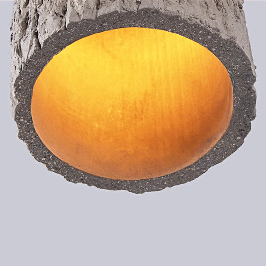 Retro Loft Nordic Stump Style Cement Pendant Lights Modern Led E27 Cord Lamp For Restaurant Living