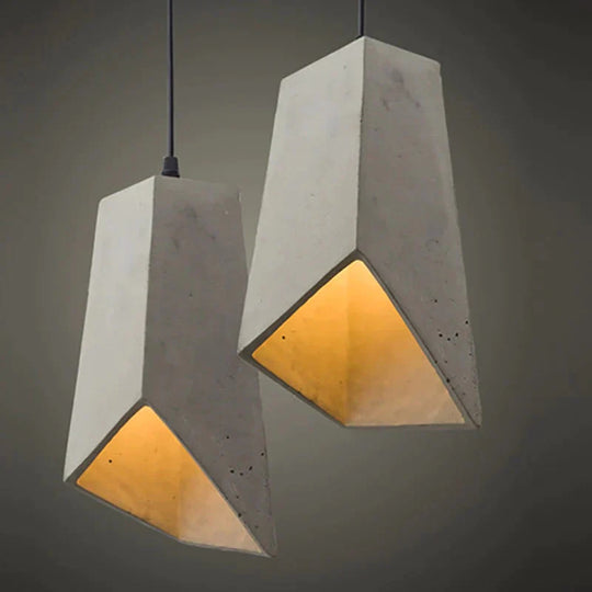 Vintage 5 Styles Cement Hanging Pendant Lamp E27 Led Light With Switch Lighting Fixture For Living