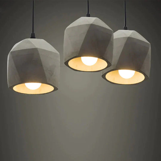 Vintage 5 Styles Cement Hanging Pendant Lamp E27 Led Light With Switch Lighting Fixture For Living