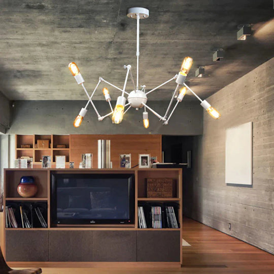 Art Deco Modern Spider Pendant Lights With 6/8/10/12 Heads Adjustable E27 Led For Restaurant Bar