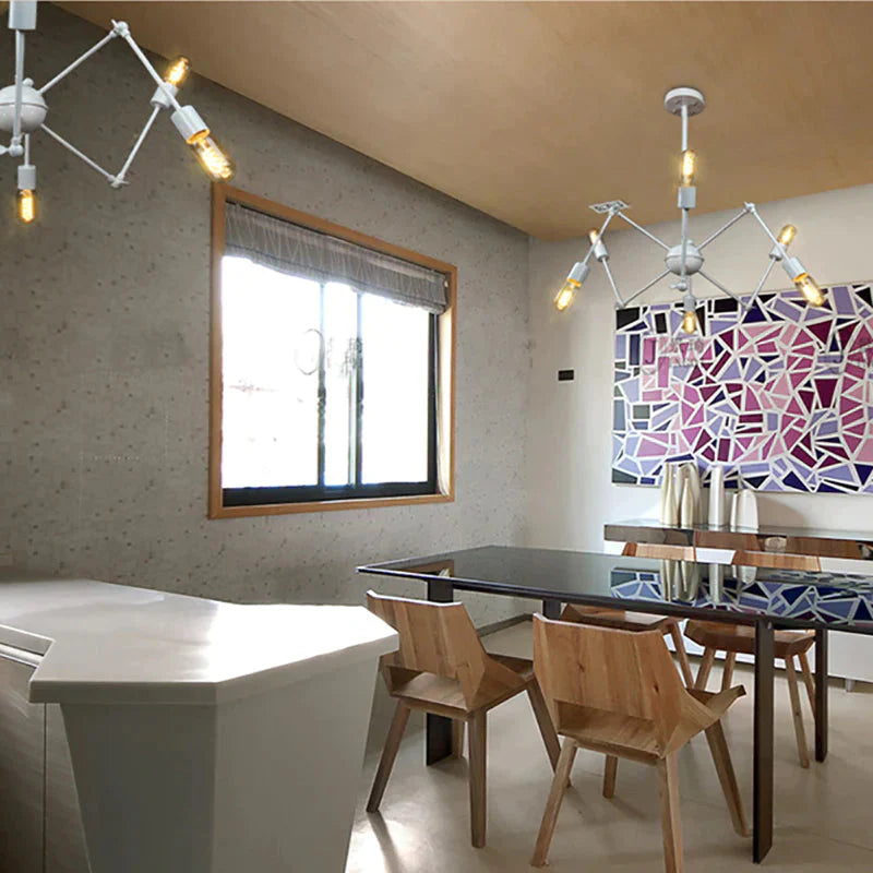 Art Deco Modern Spider Pendant Lights With 6/8/10/12 Heads Adjustable E27 Led For Restaurant Bar