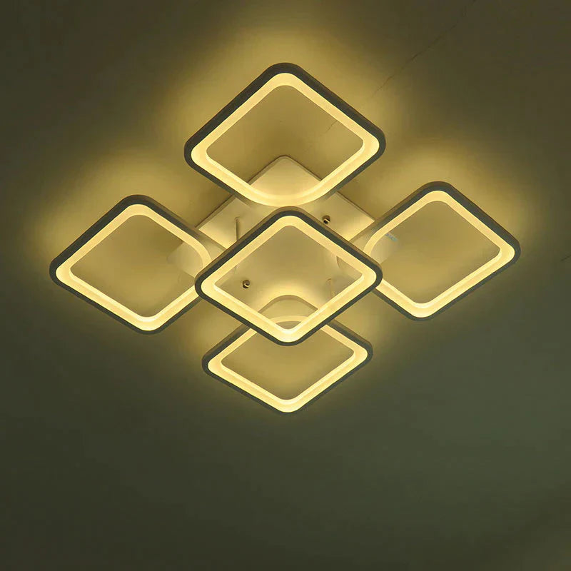 Remote Modern Led Ceiling Lights Fixture For Bedroom Dining Room Acrylic Lampshade Dimmable 15 - 25