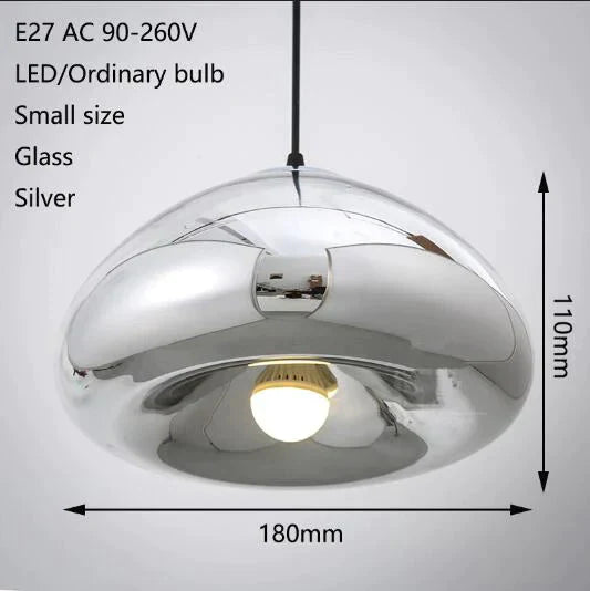Art Deco Modern Novelty Glass Pendant Light Led E27 With 3 Colors For Parlor Bedroom Dining Room