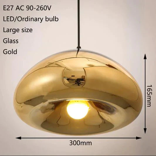 Art Deco Modern Novelty Glass Pendant Light Led E27 With 3 Colors For Parlor Bedroom Dining Room