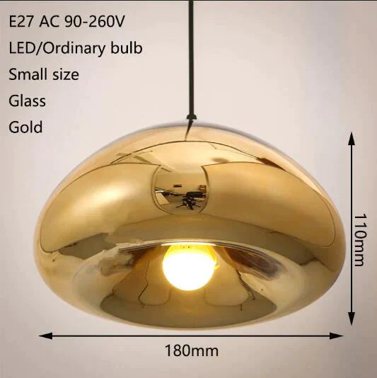 Art Deco Modern Novelty Glass Pendant Light Led E27 With 3 Colors For Parlor Bedroom Dining Room