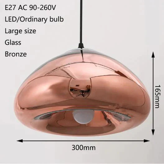 Art Deco Modern Novelty Glass Pendant Light Led E27 With 3 Colors For Parlor Bedroom Dining Room