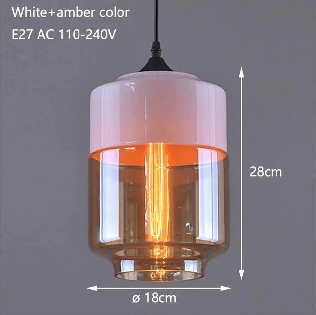 Nordic Modern Loft Hanging Glass Pendant Lamp Fixtures E27 E26 Led Lights For Kitchen Restaurant