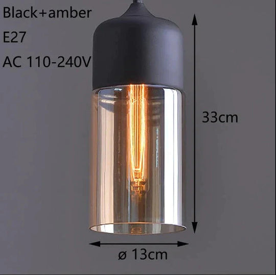 Nordic Modern Loft Hanging Glass Pendant Lamp Fixtures E27 E26 Led Lights For Kitchen Restaurant