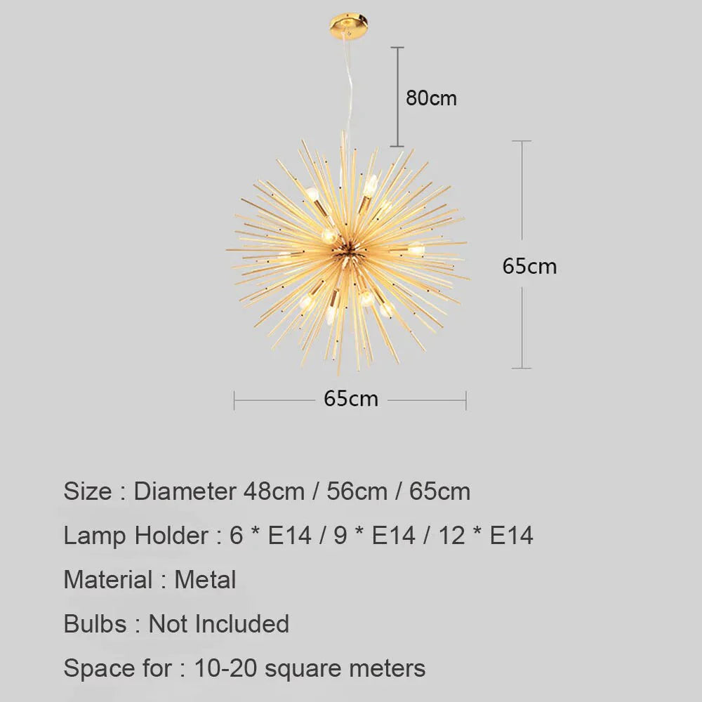 Nordic Pendant Lights Antique Living Room Handing Lamps Gold Artistic Led Lighting Industrial