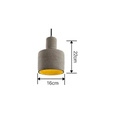 Vintage Art Deco Cement Engraved Hanging Pendant Lamp E27 Led Light With Switch Lighting Fixture